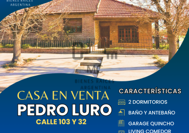 Casa en Venta Barrio Hipotecario - Pedro Luro
